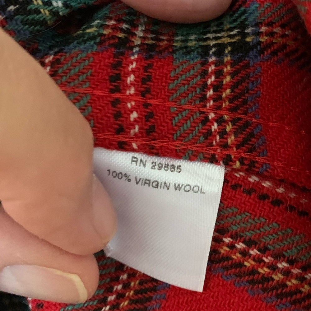 Pendleton 100% Wool Red Plaid Button Down Long Sl… - image 6